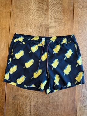 Paul Smith - Men’s Large Swim Shorts with Yellow Popsicles